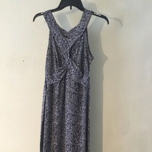 Ann Taylor Loft Dress, black & white print, size 8